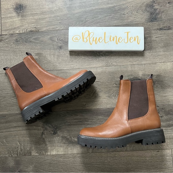 Sam Edelman Shoes - Sam Edelman Brown Leather Laguna Lug Sole Booties